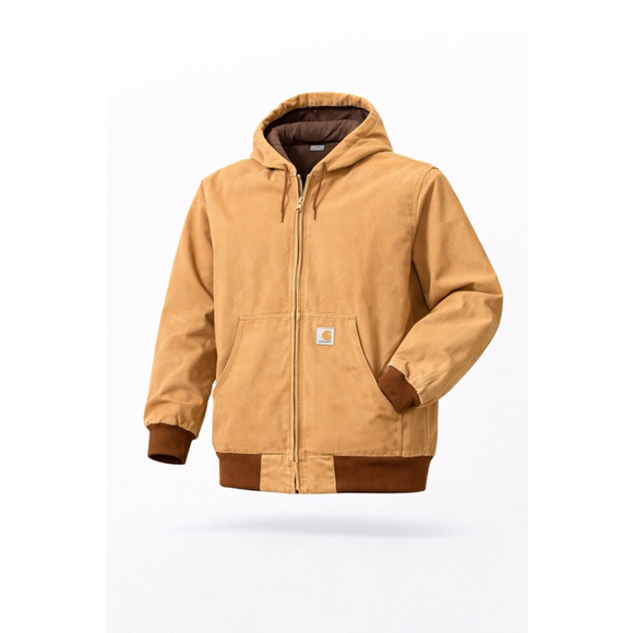 Carhartt Other - Vintage Carhartt J131 BRN Hooded Duck Jacket Sz XL USA Made Union Quilted Lined